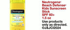 Neutrogena Beach Defense Water Resistant Kids' Sunscreen Stick - SPF50 - 1.5oz