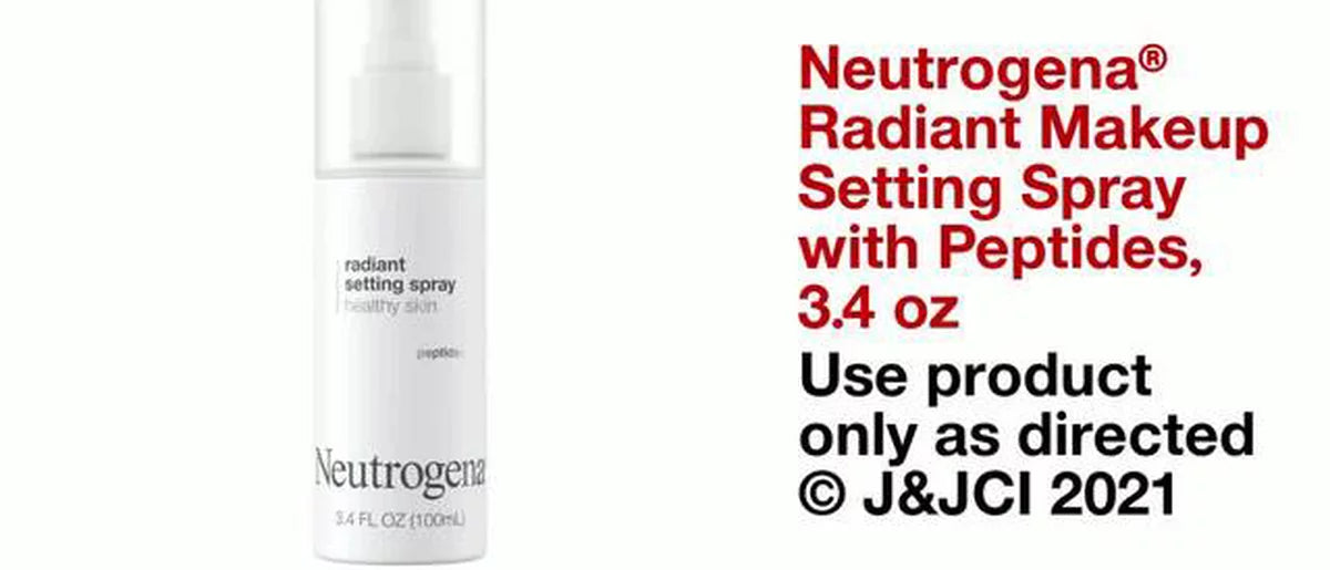 Neutrogena Healthy Skin Radiant Makeup Setting Spray with Antioxidants & Peptides for Long Lasting, Healthy Looking, Glowing Skin, 3.4 fl oz