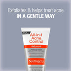 Neutrogena All-in-1 Acne Control Daily Face Scrub with Salicylic Acid for Acne-Prone Skin - 4.2 fl oz
