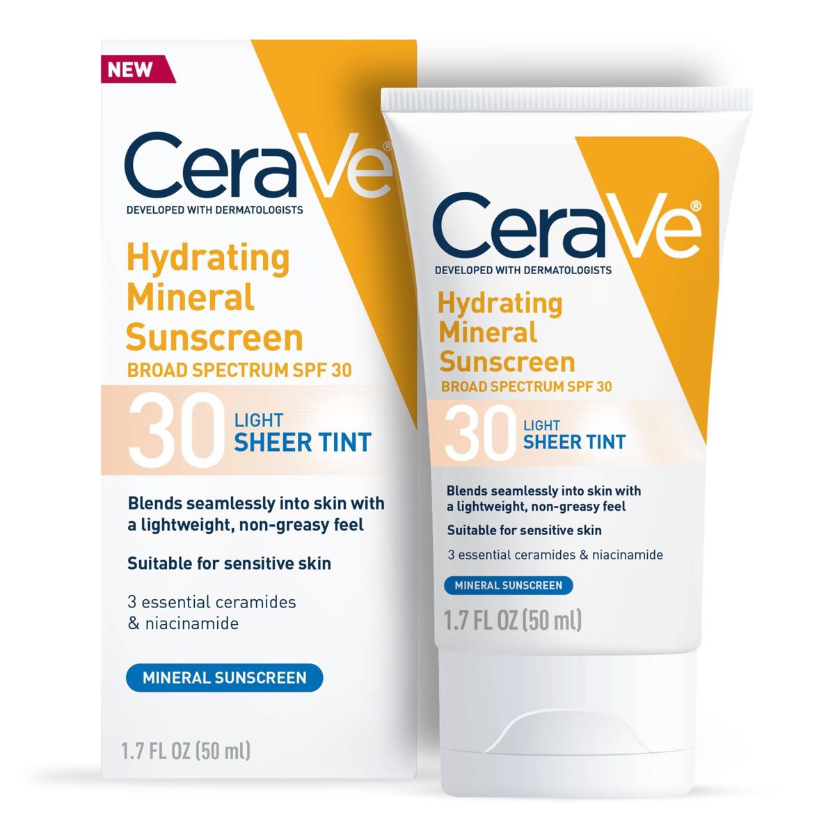 CeraVe Hydrating Mineral Tinted Face Sunscreen Lotion - SPF 30 - Deep - 1.7 fl oz