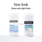 Neutrogena Mineral Ultra Sheer Face and Body Sunscreen Stick - SPF 50 - 1.5oz