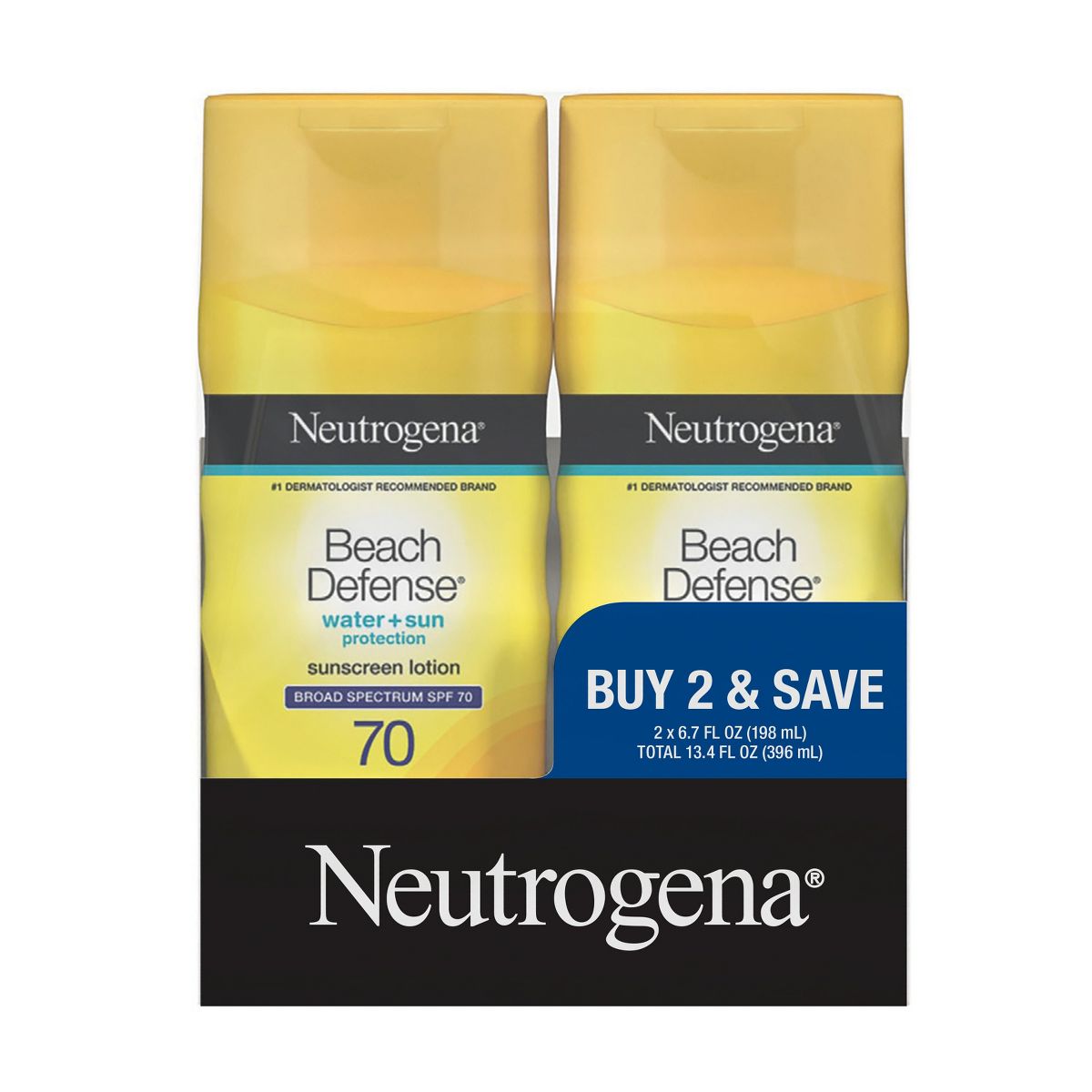 Neutrogena Beach Defense Lotion - Twin Pack - SPF 70