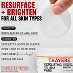 Thayers Natural Remedies Exfoliating 2% AHA Face Pads with Witch Hazel and 2% AHA - 60ct