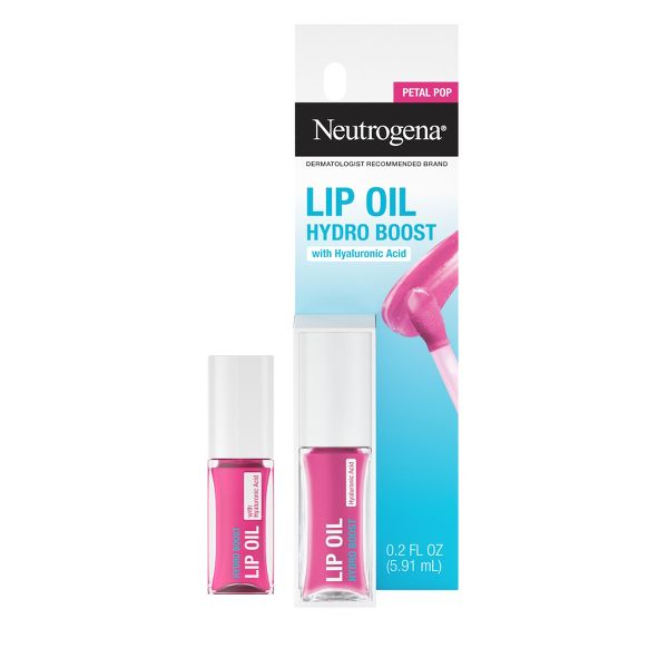 Neutrogena Hydro Boost Hydrating Tinted Lip Oil with Hyaluronic Acid - Coral Crush - 0.2 fl oz
