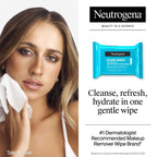Neutrogena Hydro Boost Makeup Remover Wipes - Ultra Soft Micellar Facial Cleansing with Hyaluronic Acid - 25ct