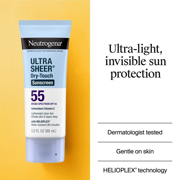 Neutrogena Ultra Sheer Dry Touch Sunscreen Lotion, SPF 55, 3oz