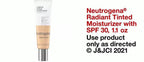 Neutrogena Healthy Skin Radiant Tinted Facial Lightweight Moisturizer with Vitamins A, C, & E, SPF 25 - Sheer Ivory 10 - 1.1 fl oz