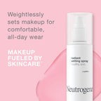 Neutrogena Healthy Skin Radiant Makeup Setting Spray with Antioxidants & Peptides for Long Lasting, Healthy Looking, Glowing Skin, 3.4 fl oz
