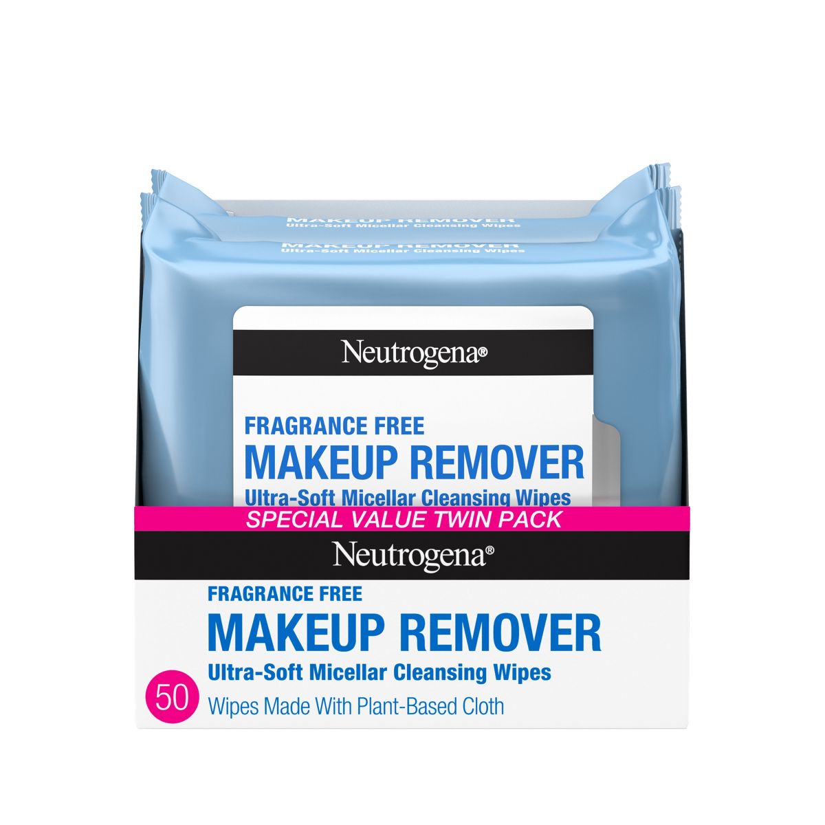 Neutrogena Makeup Remover Wipes - Ultra Soft Micellar Facial Cleansing - Fragrance Free - 25ct