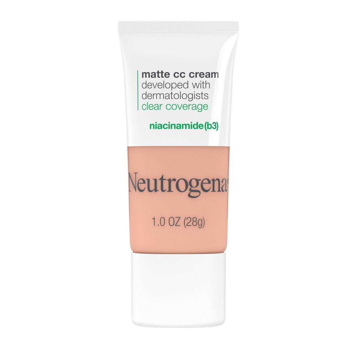 Neutrogena Clear Coverage Flawless Matte Color Correcting Cream, Full-Coverage - 1.0 Shell