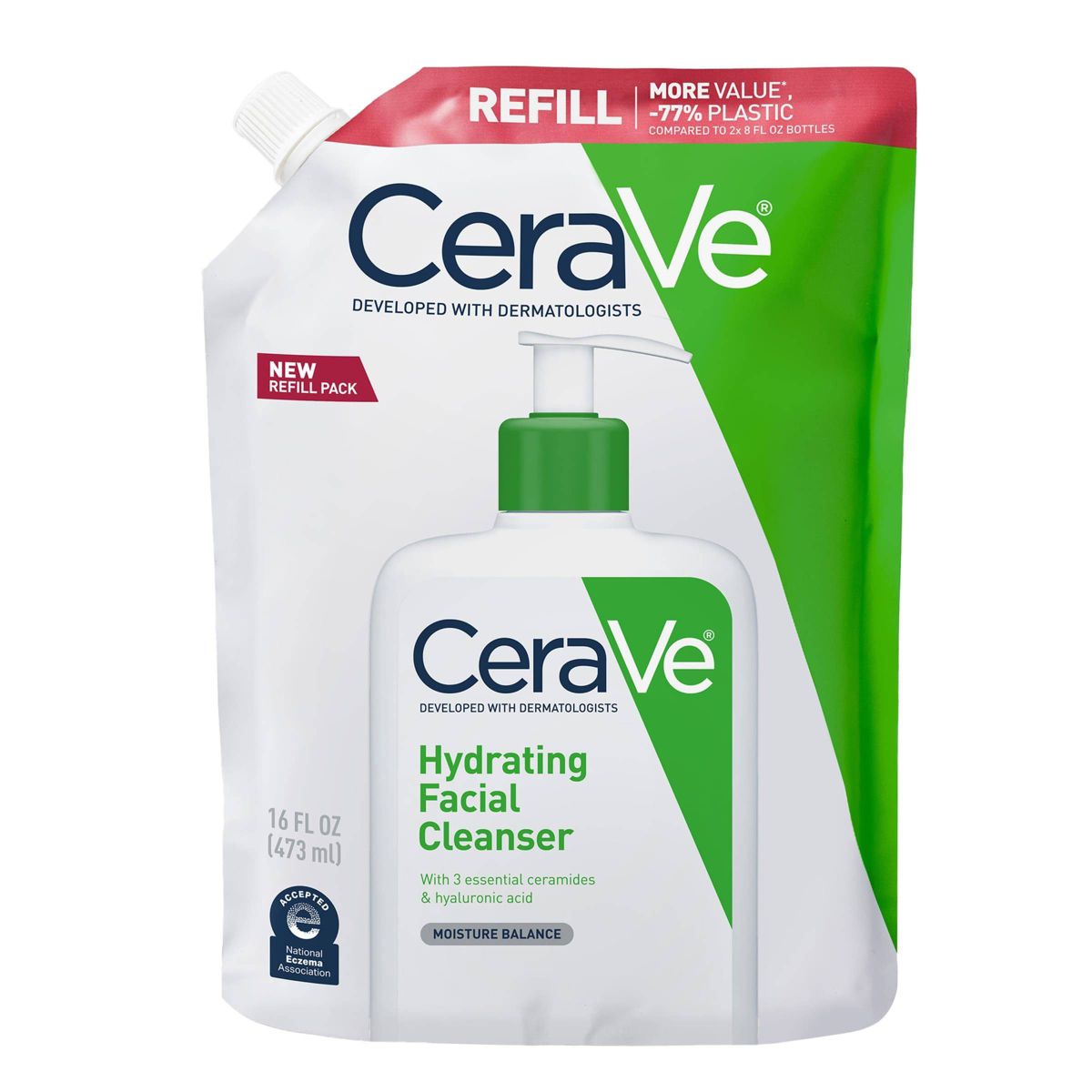 CeraVe Hydrating Face Wash with Hyaluronic Acid and Glycerin for Normal to Dry Skin - 12 fl oz