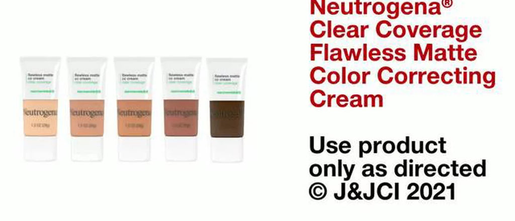 Neutrogena Clear Coverage Flawless Matte Color Correcting Cream, Full-Coverage - 1.0 Shell