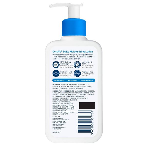 CeraVe Daily Moisturizing Face and Body Lotion for Normal to Dry Skin – 12 fl oz